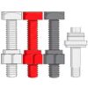Quick Cable 6016-010R 3/8"-16 Red Nut Closed Cap, 10 Pcs