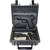 Quick Fire Multifit™ Dual Pistol Case QF340GR Watertight, 10-11/16"x9-3/4"x4-13/16" Gray