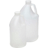 Qorpak PLC-03501 64oz Natural HDPE Handled Round Jug with 38-400 Black Phenolic Cap, Case of 40