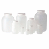 Qorpak PLC-03610 32oz Natural HDPE Wide Mouth Round Bottle with 53-400 White PP Cap, Case of 12