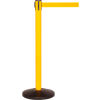 SafetyMaster 450 Retractable Belt Barrier, 40&quot; Yellow Post, 11' Yellow Belt - Pkg Qty 2