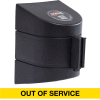 WallPro 450 Black Wall Mount Retracting Barrier, 30' Yellow/Black OUT OF SERVICE Belt