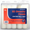 RollerLite Hi-Density Rounded Foam Mini Roller Cover, 6", 10 Rolls/Pack, 6 Packs/Case