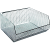 Quantum Chrome Wire Mesh Bin QMB550C - 16-1/4"W x 14-1/2"D x 7"H - Pkg Qty 5