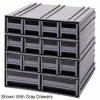 Quantum Interlocking Storage Cabinet QIC-12123 - 11-3/4"Wx11-3/8"Dx11"H - 14 Ivory Drawers