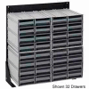 Quantum QIC-124-122 24"H Single Sided Floor Stand with 48 Gray Drawer Interlocking Storage Cabinet
