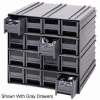 Quantum Interlocking Storage Cabinet QIC-161 - 11-3/4"Wx11-3/8"Dx11"H - 16 Red Drawers