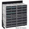 Quantum QIC-170-64 70"H Single Sided Floor Stand with 72 Gray Drawer Interlocking Storage Cabinet