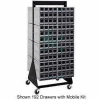 Quantum QIC-248-161 48"H Double Sided Floor Stand with 256 Gray Drawer Interlocking Storage Cabinet