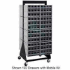 Quantum QIC-270-122 70"H Double Sided Floor Stand with 288 Gray Drawer Interlocking Storage Cabinet