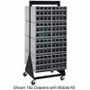 Quantum QIC-270-83 70"H Double Sided Floor Stand with 192 Gray Drawer Interlocking Storage Cabinet