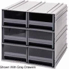 Quantum Interlocking Storage Cabinet QIC-64 - 11-3/4"Wx11-3/8"Dx11"H - 6 Blue Drawers