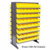 Quantum QPRD-501 Double Sided Rack 24"x36"x60" with 144 Yellow Euro Drawers