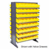 Quantum QPRD-601 Double Sided Rack 24"x36"x60" with 96 Blue Euro Drawers