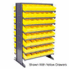 Quantum QPRD-601 Double Sided Rack 24"x36"x60" with 96 Red Euro Drawers