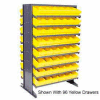 Quantum QPRD-701 Double Sided Rack 24"x36"x60" with 64 Blue Euro Drawers