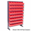 Quantum QPRS-501 Single Sided Rack 12"x36"x60" with 72 Blue Euro Drawers