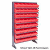 Quantum QPRS-567 Single Sided Rack 12"x36"x60" with 44 Yellow Euro Drawers