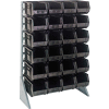 Quantum QRU-12S-240-24 Single Sided 12 Rail Unit With 24 QUS240 Ultra Stack & Hang Bins, Black