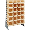 Quantum QRU-12S-240-24 Single Sided 12 Rail Unit With 24 QUS240 Ultra Stack & Hang Bins, Ivory