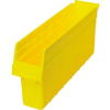 Plastic Nesting Storage Shelf Bin QSB803 4-3/8"W x 17-7/8"D x 8"H Yellow - Pkg Qty 20
