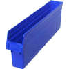 Plastic Nesting Storage Shelf Bin QSB805 4-3/8"W x 23-5/8"D x 8"H Blue - Pkg Qty 16