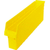 Plastic Nesting Storage Shelf Bin QSB805 4-3/8"W x 23-5/8"D x 8"H Yellow - Pkg Qty 16
