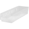 Plastic Nesting Storage Shelf Bin QSB808 8-3/8"W x 17-7/8"D x 8"H Clear - Pkg Qty 10