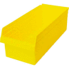 Plastic Nesting Storage Shelf Bin QSB816 11-1/8"W x 23-5/8"D x 8"H Yellow - Pkg Qty 6