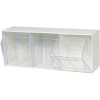 Quantum Tip Out Storage Bin QTB303 - 3 Compartments White