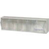 Quantum Tip Out Storage Bin QTB305 - 5 Compartments White