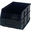 Quantum Plastic Stacking and Hanging Shelf Bin SSB423 8-1/4"W x 12"D x 7"H, Black - Pkg Qty 6