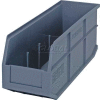 Quantum Plastic Stacking and Hanging Shelf Bin SSB461 6"W x 18"D x 7"H, Gray - Pkg Qty 6