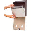 Wall Mount Urn W/Lock, Black, 10"W x 12.5"H x 3"Dp