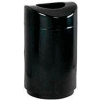 Open Top Receptacle, Black, 30 gal., 20"Dia x 35.5"H