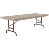 Correll Adjustable Height Plastic Folding Table, 30" x 60", Beige