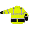 Radians RW32-3Z1Y Heavy Duty Rip Stop Waterproof Rain Jacket, Hi-Viz Lime, 3XL