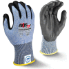 Radians® RWGD104S Axis D2™ Cut Resistant PU Palm Touchscreen Gloves, Blue/Blk, S, 1 Pair - Pkg Qty 12