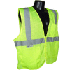 Radians® SV2Z Economy Class 2 Mesh Safety Vest W/ Zipper, Hi-Vis Green, L - Pkg Qty 12