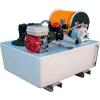 100 Gallon Fiberglass "Space-Saver", 5.5 / K40 Pump, 150' of 1/2" Hose, Manual Reel