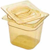 Rubbermaid Commercial FG206P00 - Hot Food Container, 1/6 Size, 2-1/2 Quarts, Amber