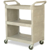 Rubbermaid® 3355-88 Platinum 3-Shelf Utility Cart with Enclosed End Panels