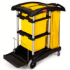 Rubbermaid® Microfiber Janitor Cart, Black 9T73