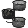 Rolodex™ Mesh 3-Tier Swivel Paper Clip Holder, Black, 1 Each