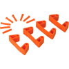 Vikan 10197 Wall Bracket Replacement Clips, Orange