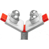 RIDGID® Set Of Ball Transfer Heads S/Vj, 12" Max. Pipe Capacity