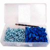 Plastic Anchor Kit W/Drill Bit, Plastic Box, Size 6-8, 201 Pieces
