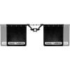 Rock Tamers 2" Hub Mudflap System, Matte Black/Stainless Steel Trim Plates 1/Pack