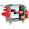 Little Giant® Wire Reel Cart with Louvered Ends, 24"W x 54.25"L x 41.5"H