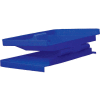 Royal Basket-Poly Hinged Lid, 10 Bu, Blue - R10-BLX-LDN